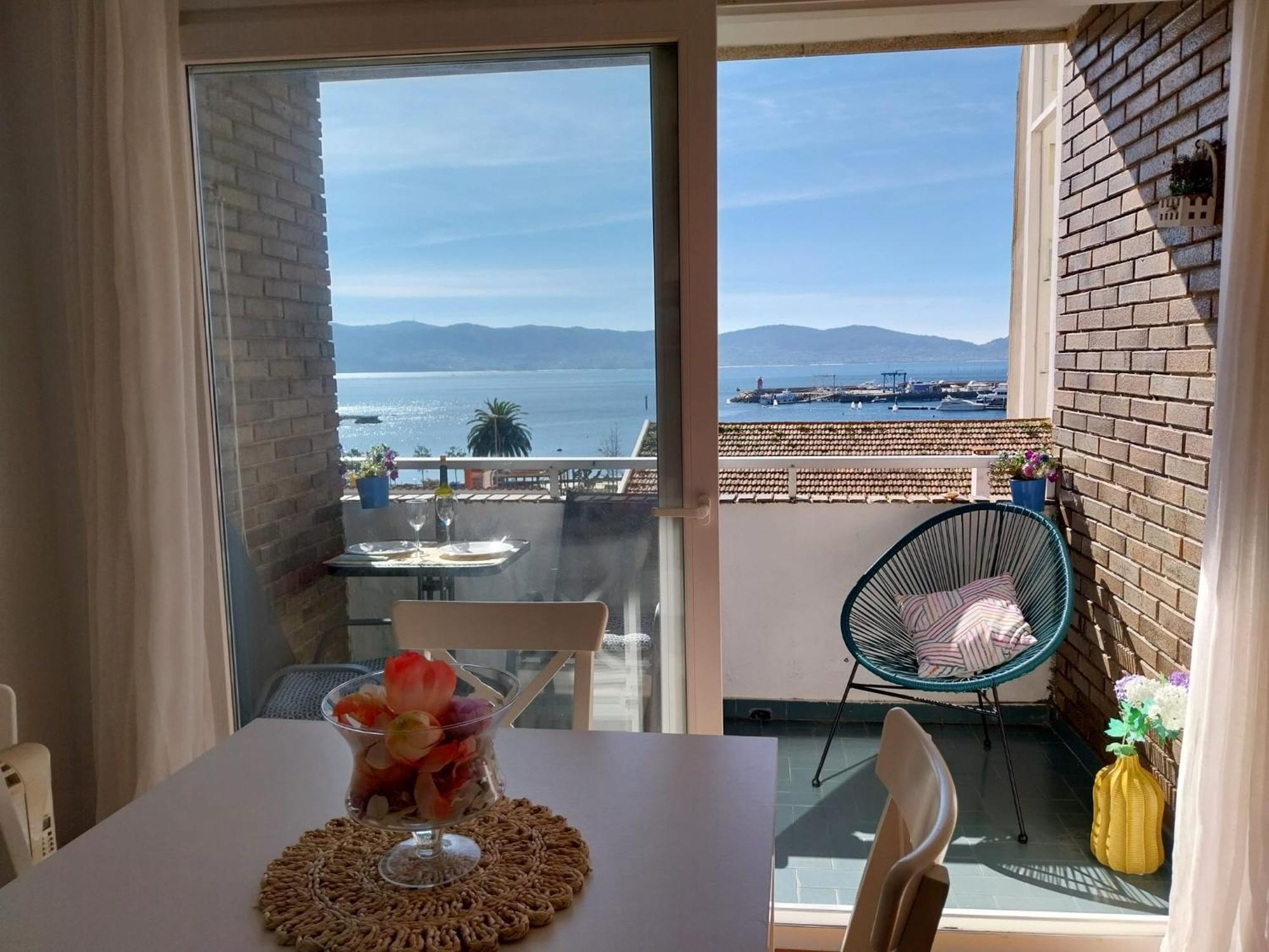 Appartamento Vista Faro, Playa Panadeira Sanxenxo Esterno foto